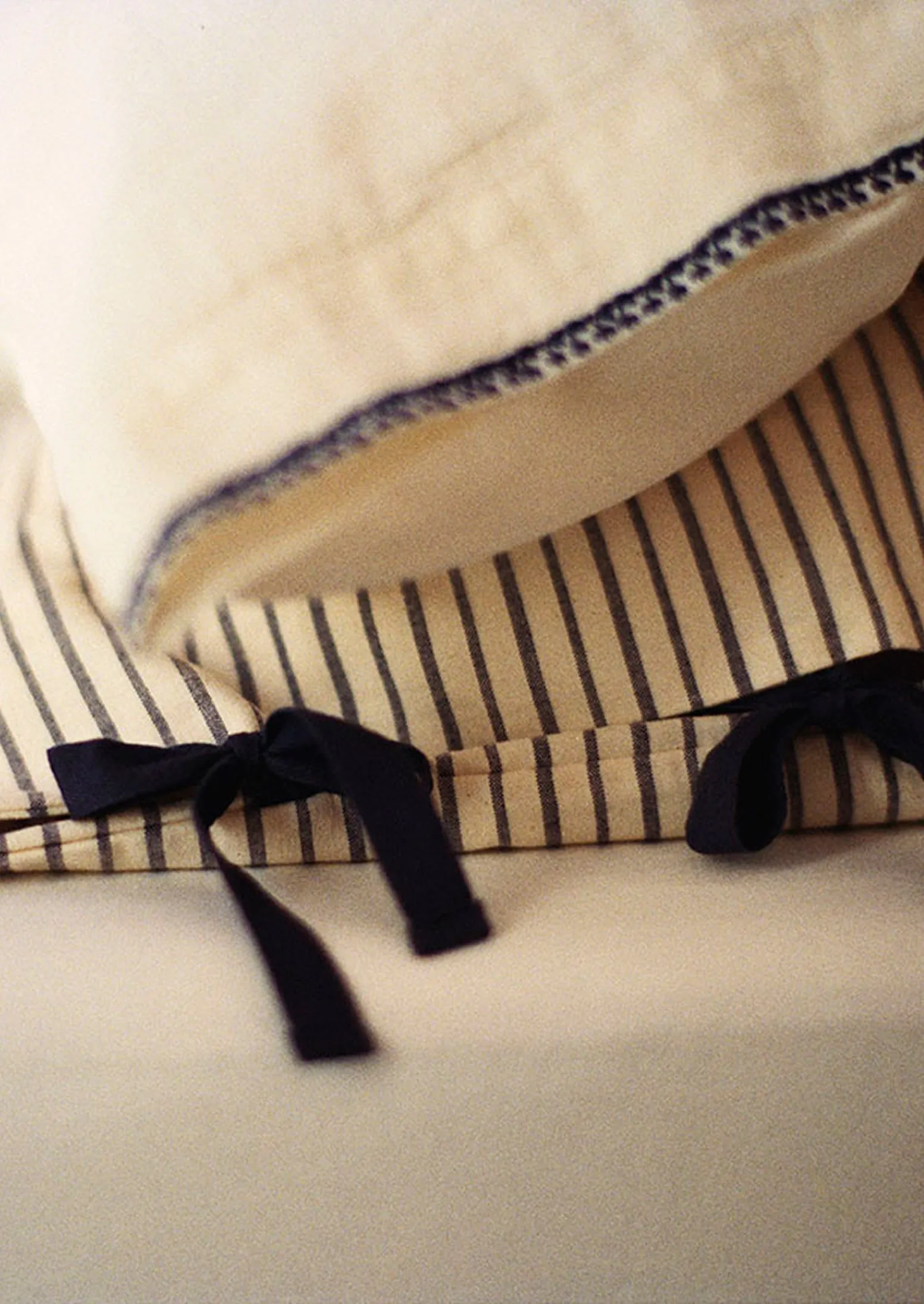 Bud Embroidered Housewife Pillowcase Set | Ivory/Delft Blue sold by TOAST product image thumbnail 4