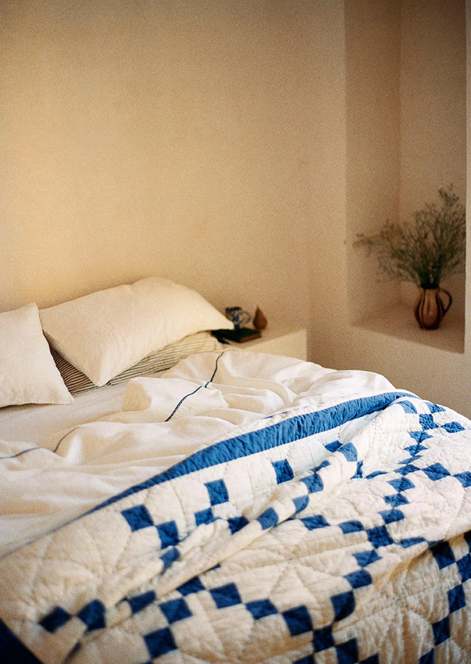 Bud Embroidered Housewife Pillowcase Set | Ivory/Delft Blue sold by TOAST product image thumbnail 5