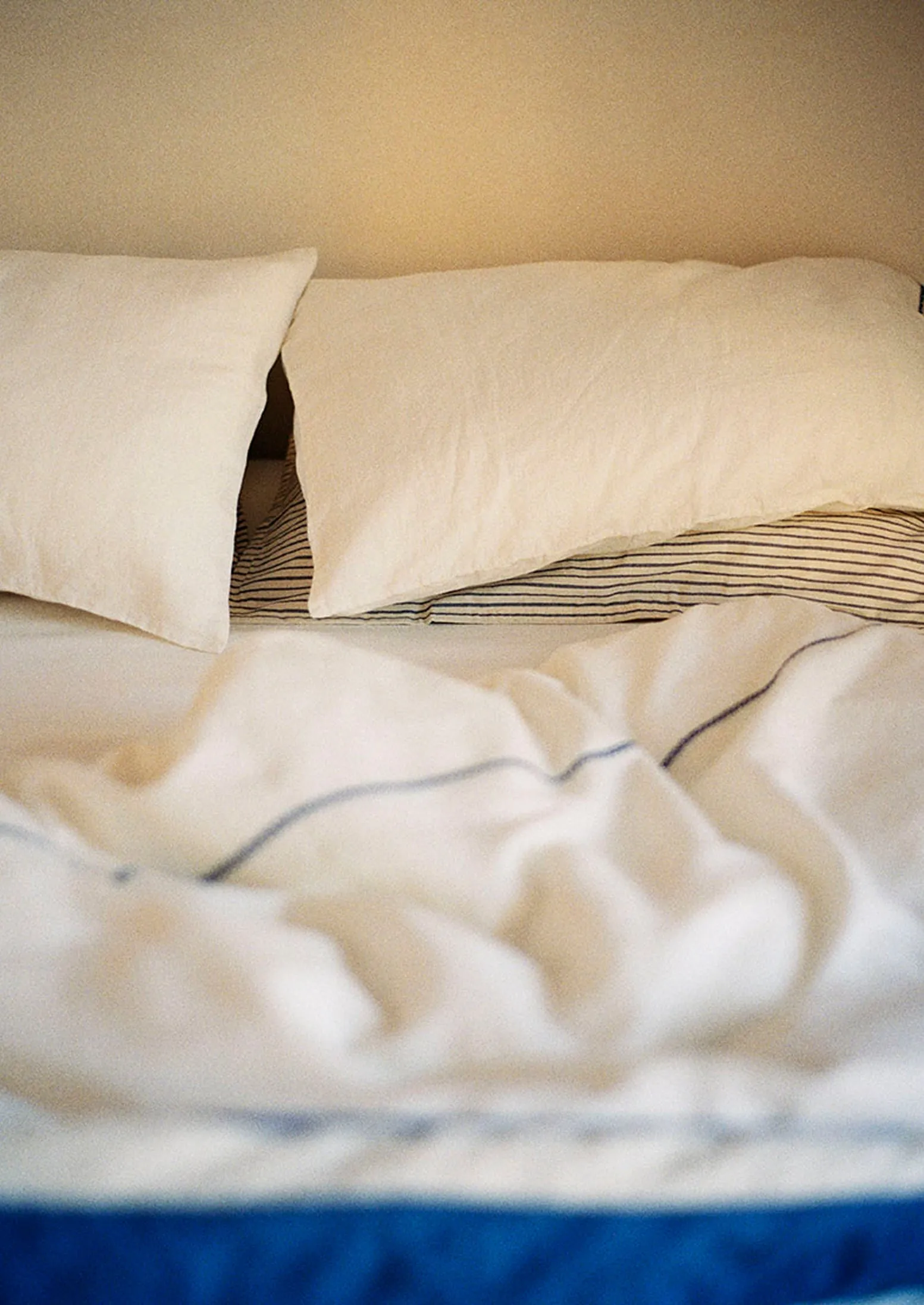 Bud Embroidered Housewife Pillowcase Set | Ivory/Delft Blue sold by TOAST product image thumbnail 2