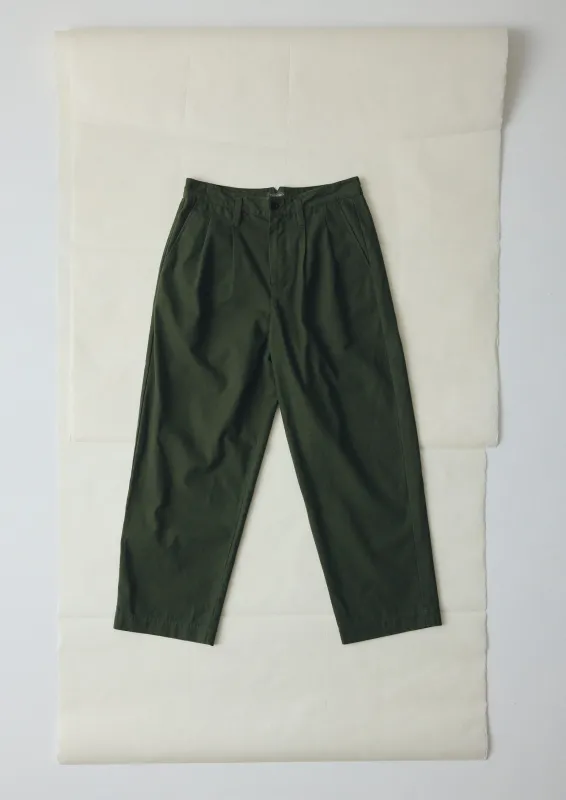 Bill Cotton Canvas Wide Leg Trousers | Kale made by TOAST