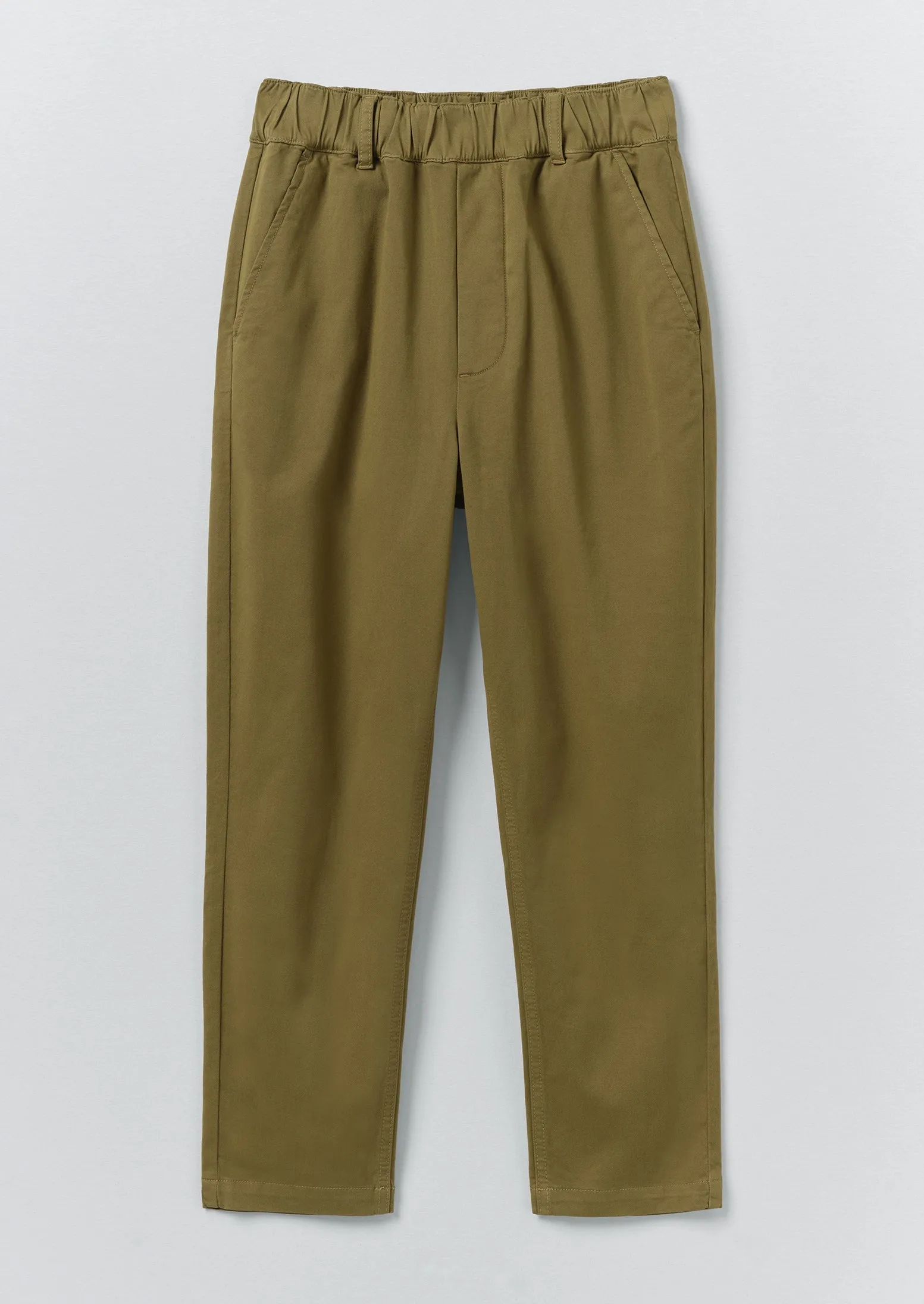 Gabi Cotton Pull On Trousers | Olive Leaf sold by TOAST product image thumbnail 5