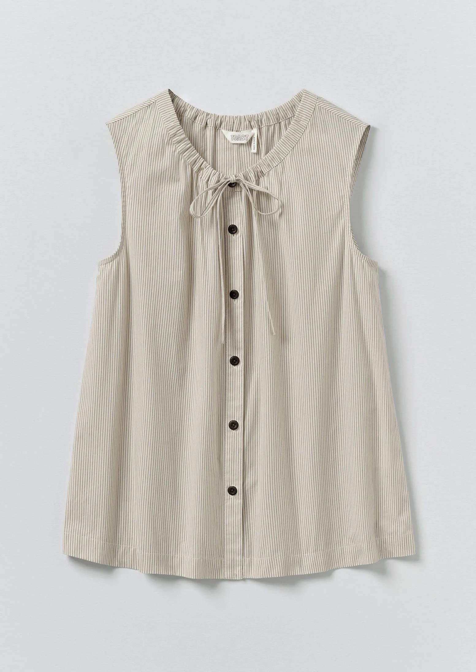 Mini Stripe Cotton Top | Sunwashed Blue sold by TOAST