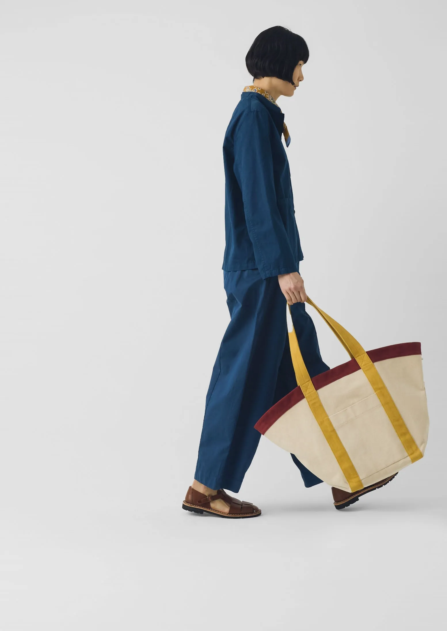 Cotton Twill Boxy Shirt | Mid Blue sold by TOAST product image thumbnail 4