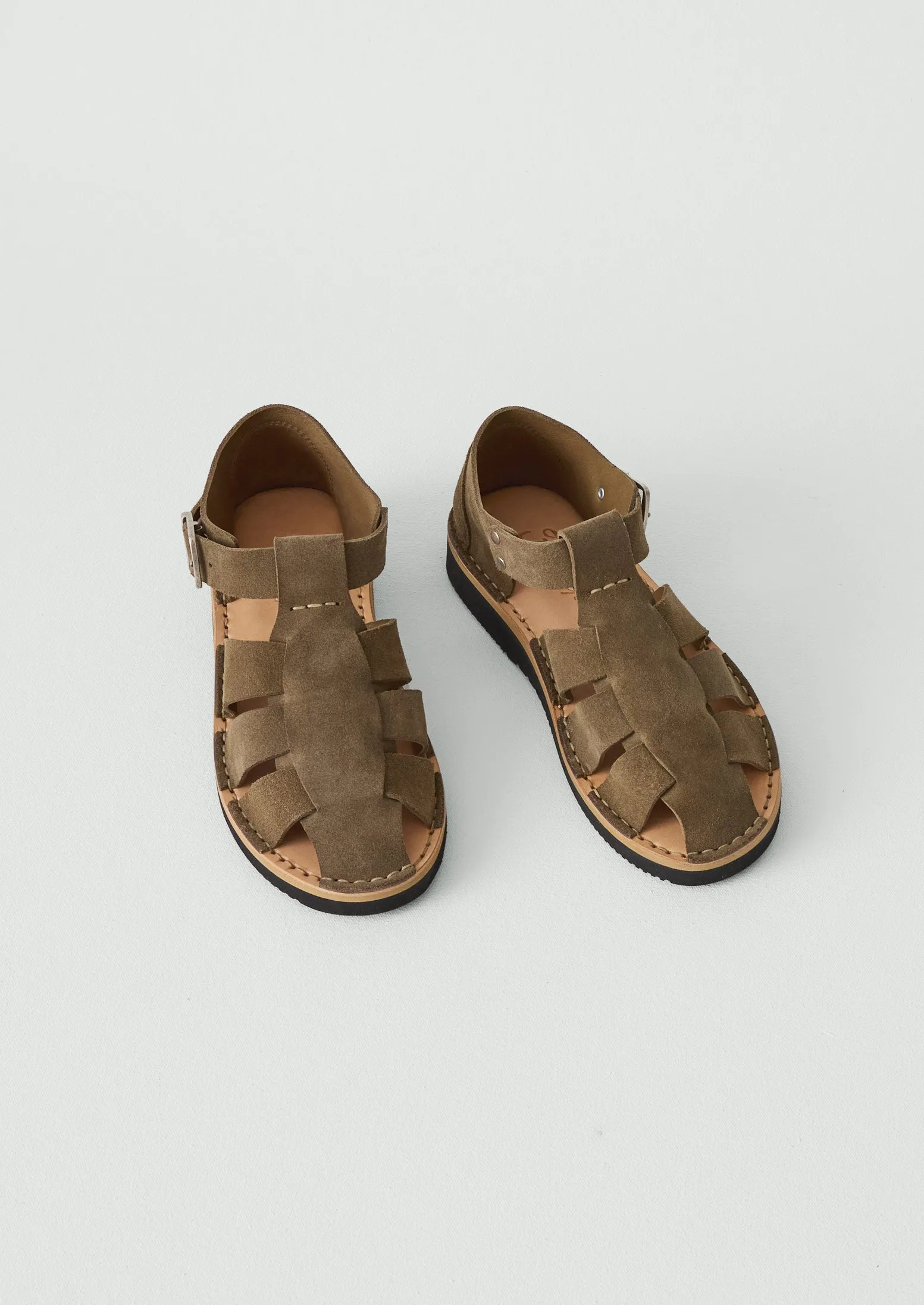 Fracap Fred Sandals | Oyster Grey sold by TOAST