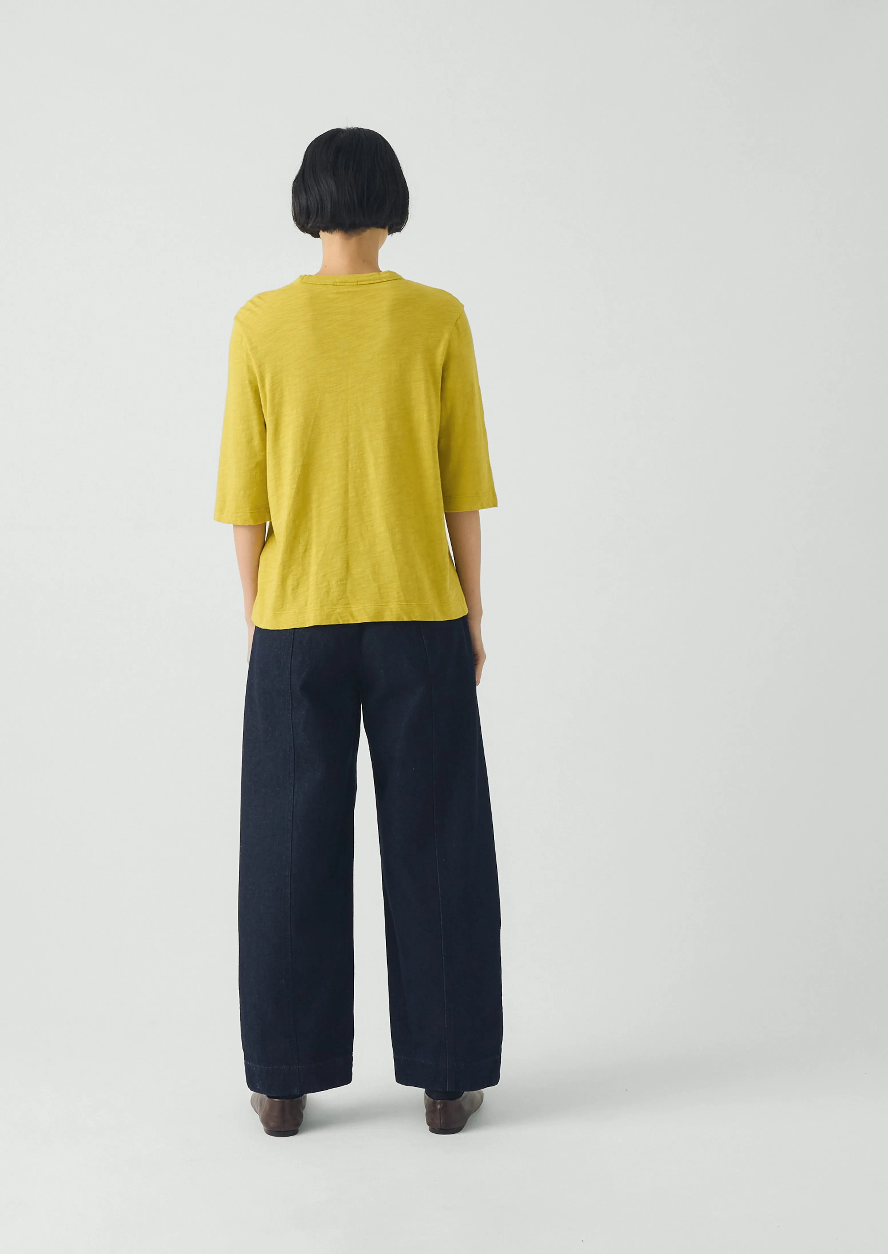 Cleo Garment Dyed Organic Cotton Tee | Chartreuse sold by TOAST product image thumbnail 4