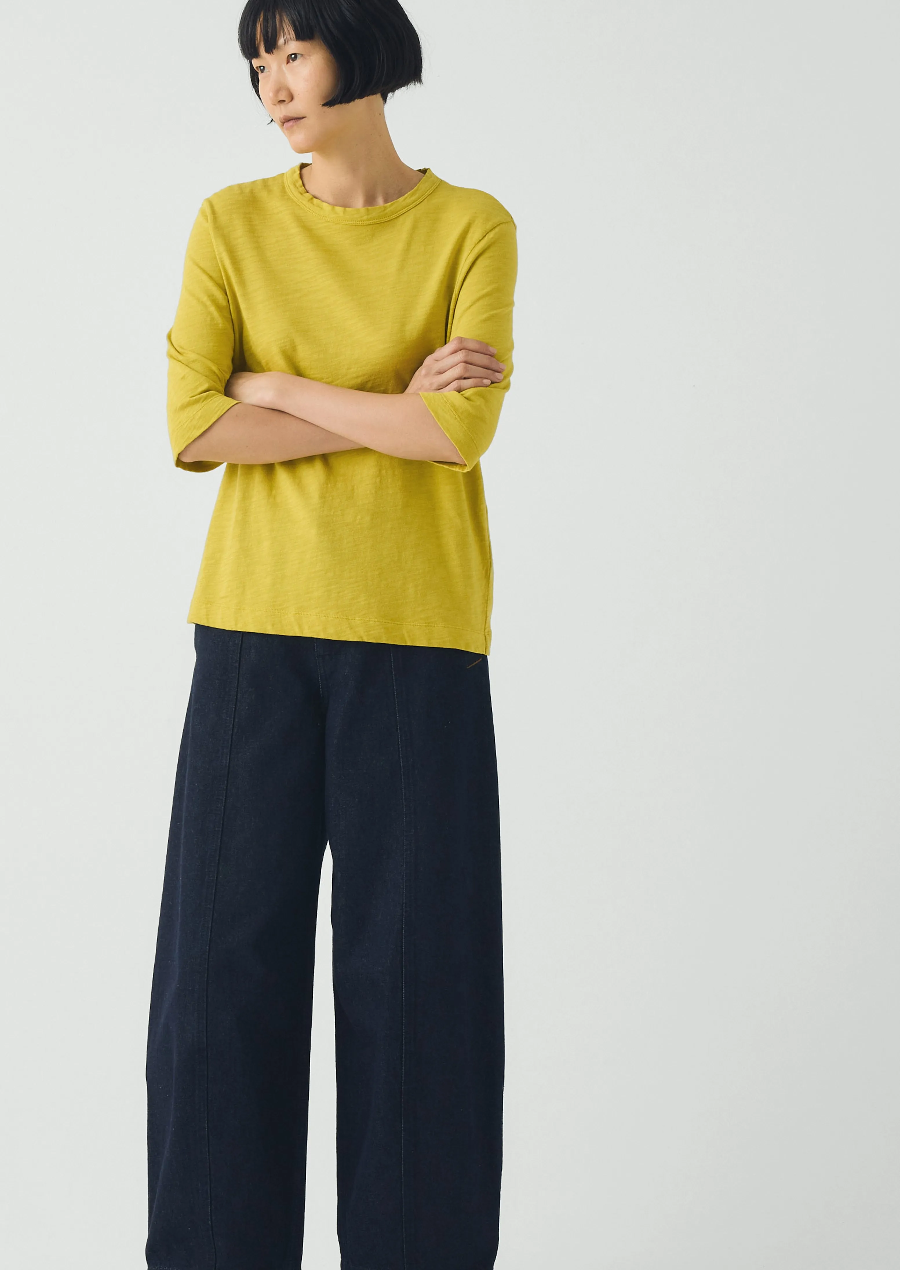 Cleo Garment Dyed Organic Cotton Tee | Chartreuse sold by TOAST product image thumbnail 2