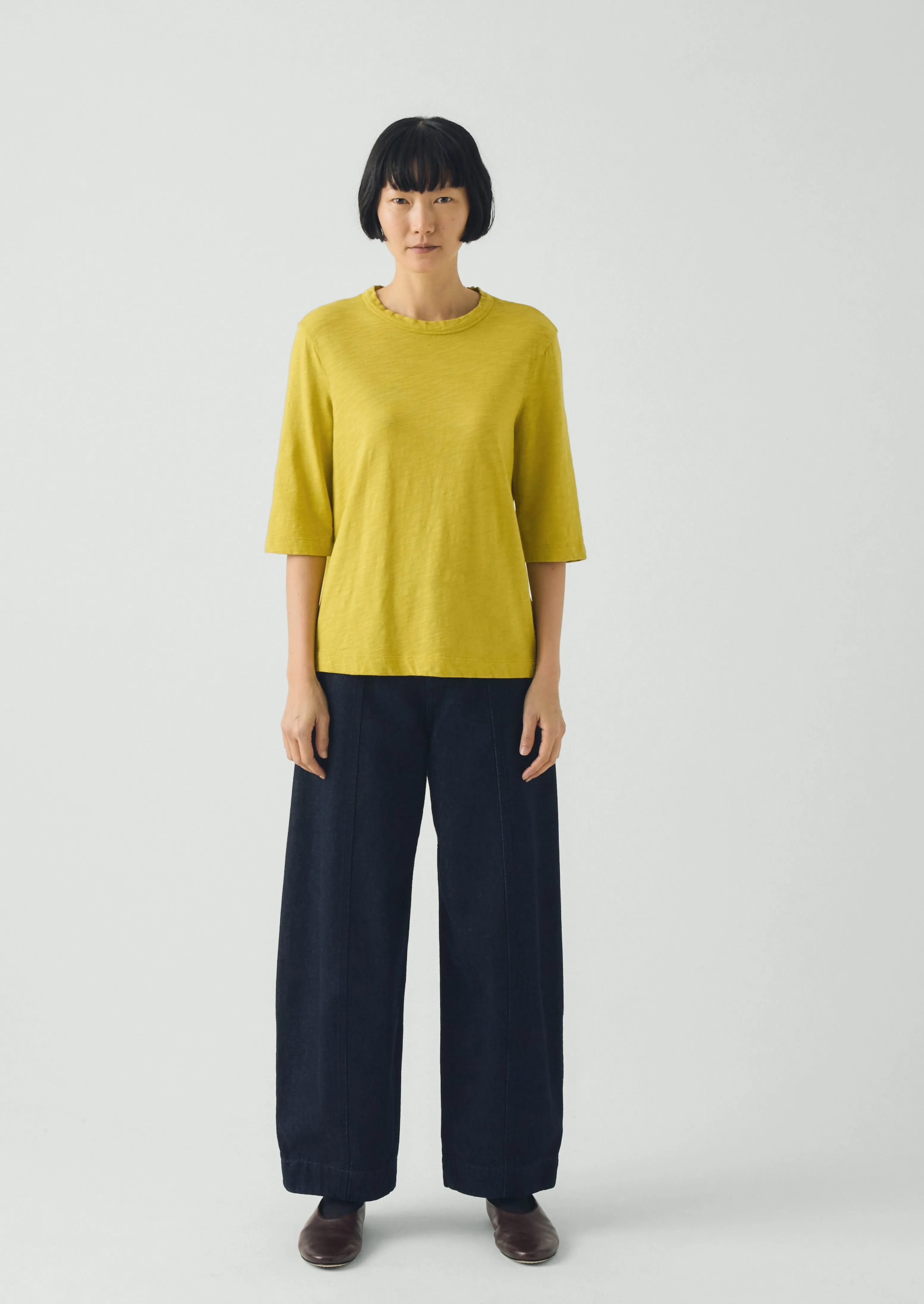 Cleo Garment Dyed Organic Cotton Tee | Chartreuse sold by TOAST product image thumbnail 3