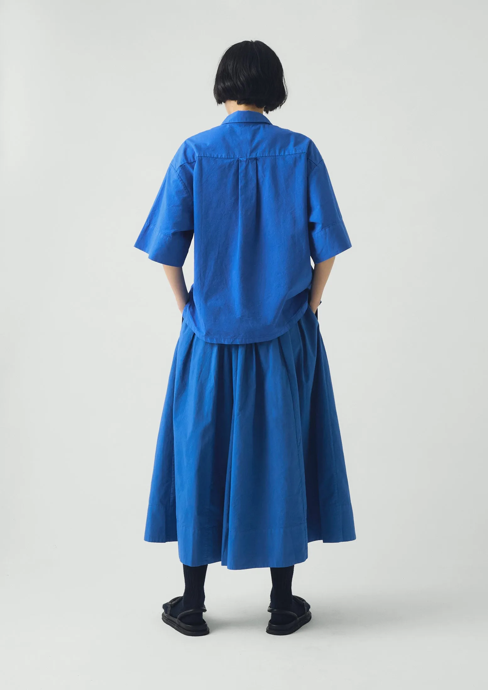 Cotton Linen Poplin Shirt | Enamel Blue sold by TOAST product image thumbnail 4