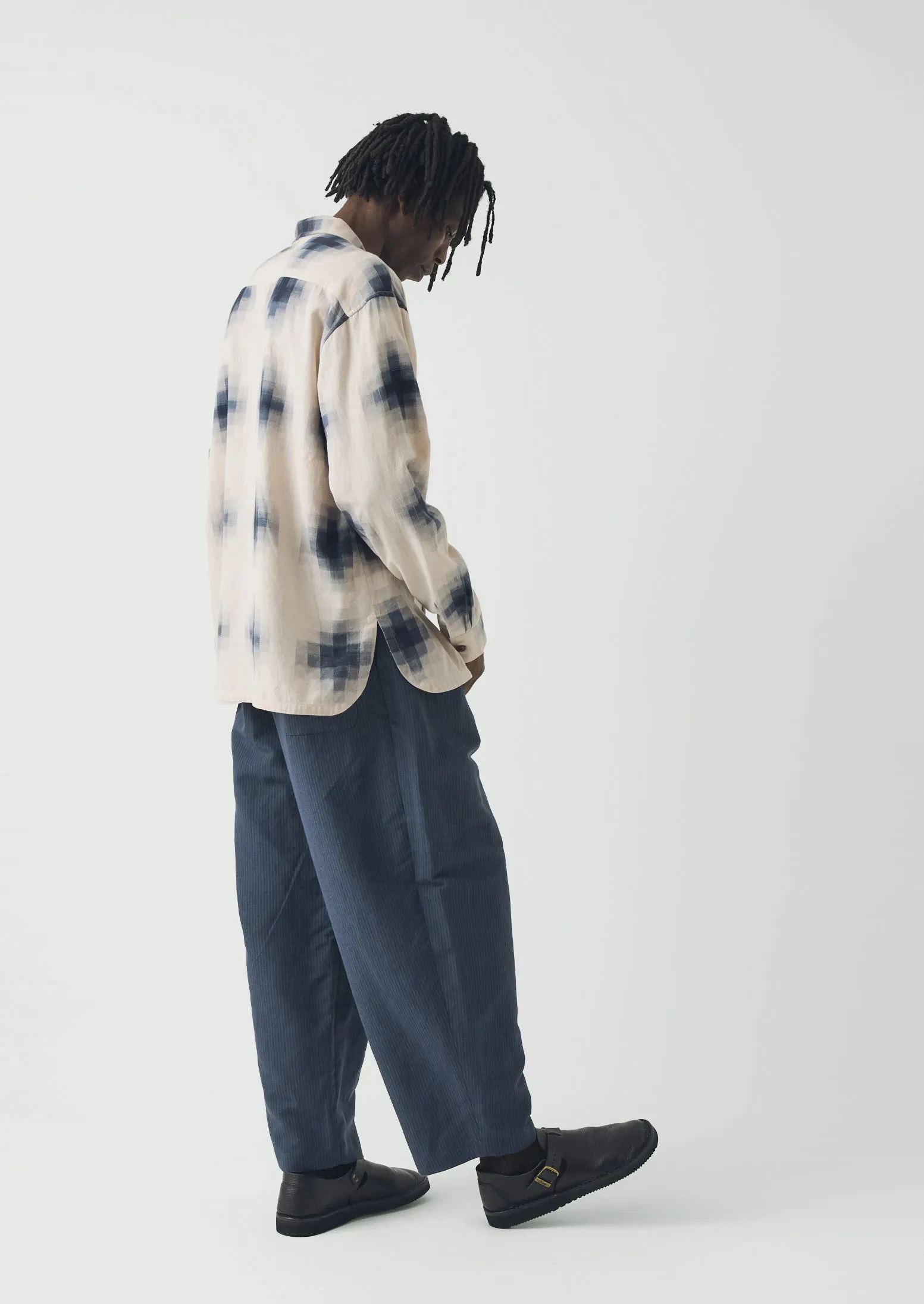 Mosaic Cotton Ikat Shirt | Slate/Putty sold by TOAST product image thumbnail 4