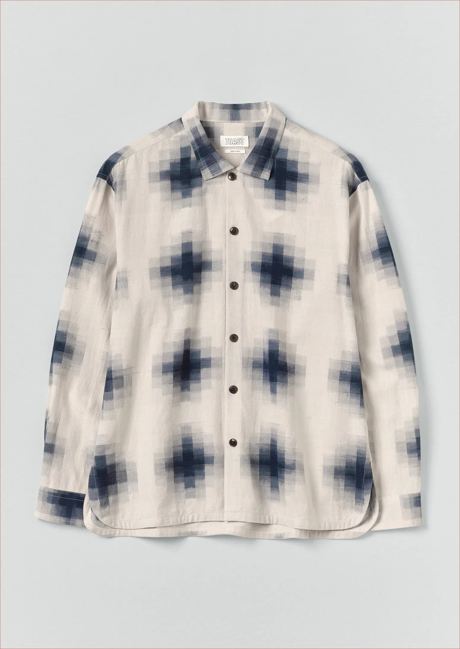 Mosaic Cotton Ikat Shirt | Slate/Putty sold by TOAST