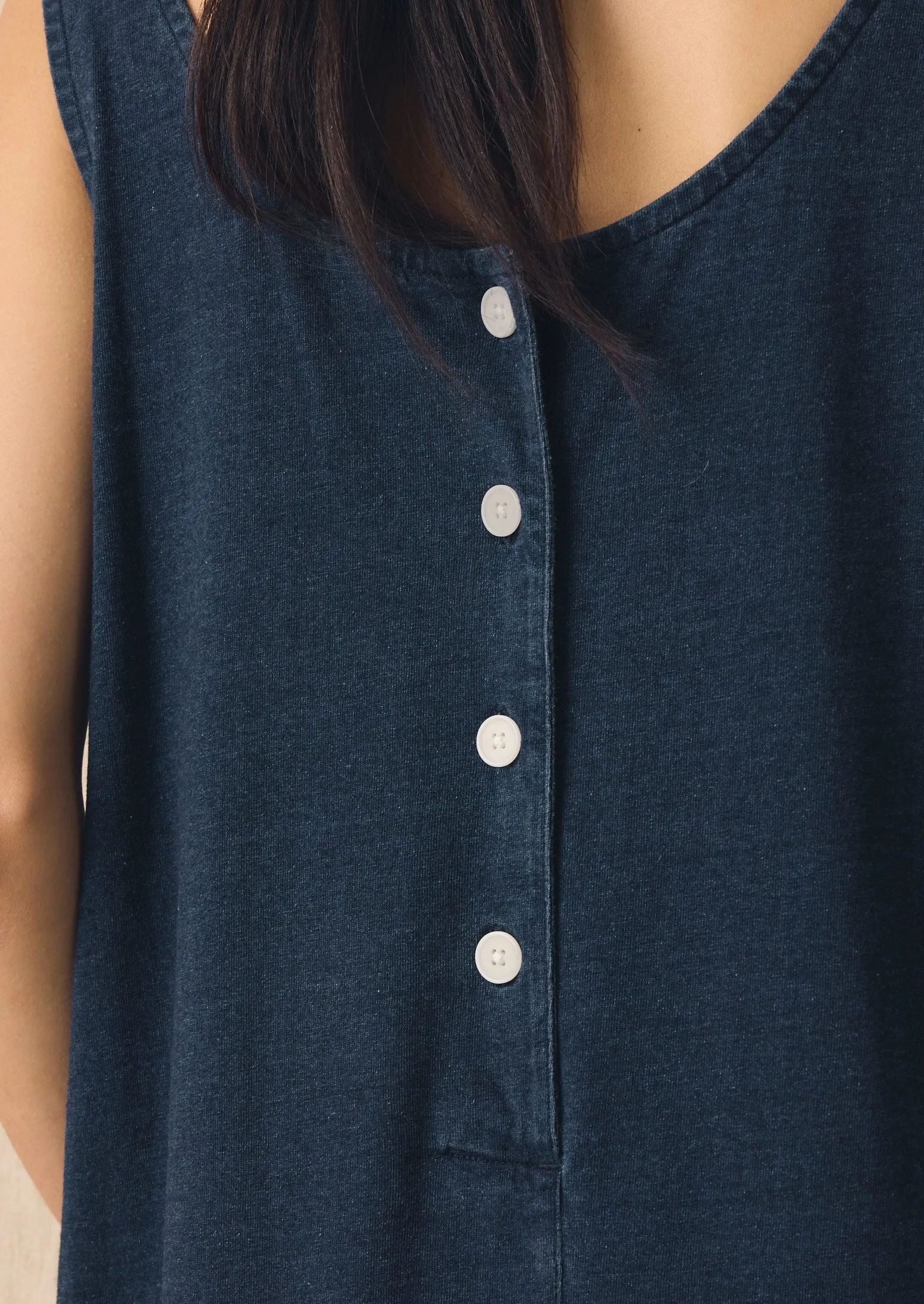 Lydia Jersey Shift Dress | Washed Indigo sold by TOAST product image thumbnail 5