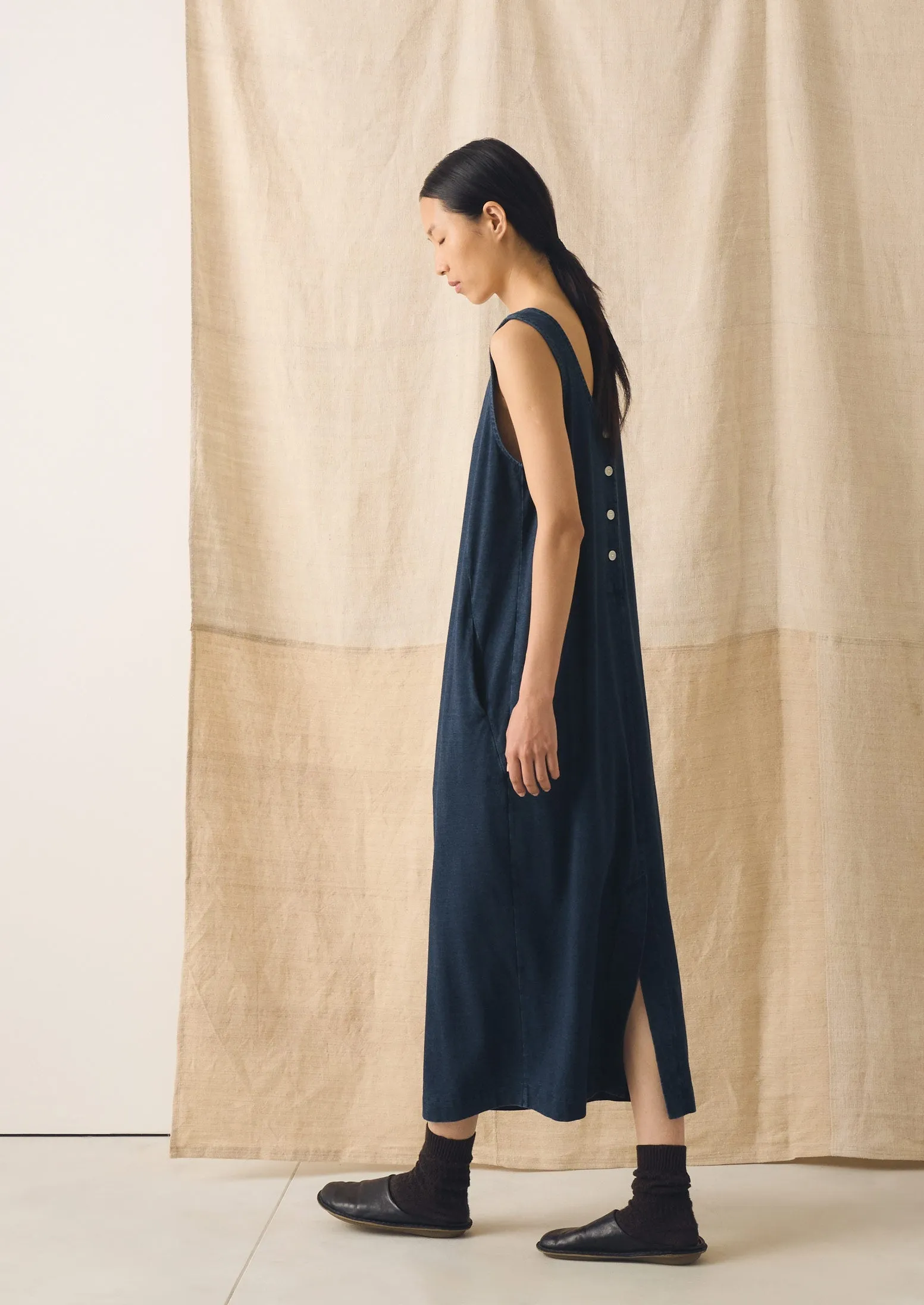 Lydia Jersey Shift Dress | Washed Indigo sold by TOAST product image thumbnail 2
