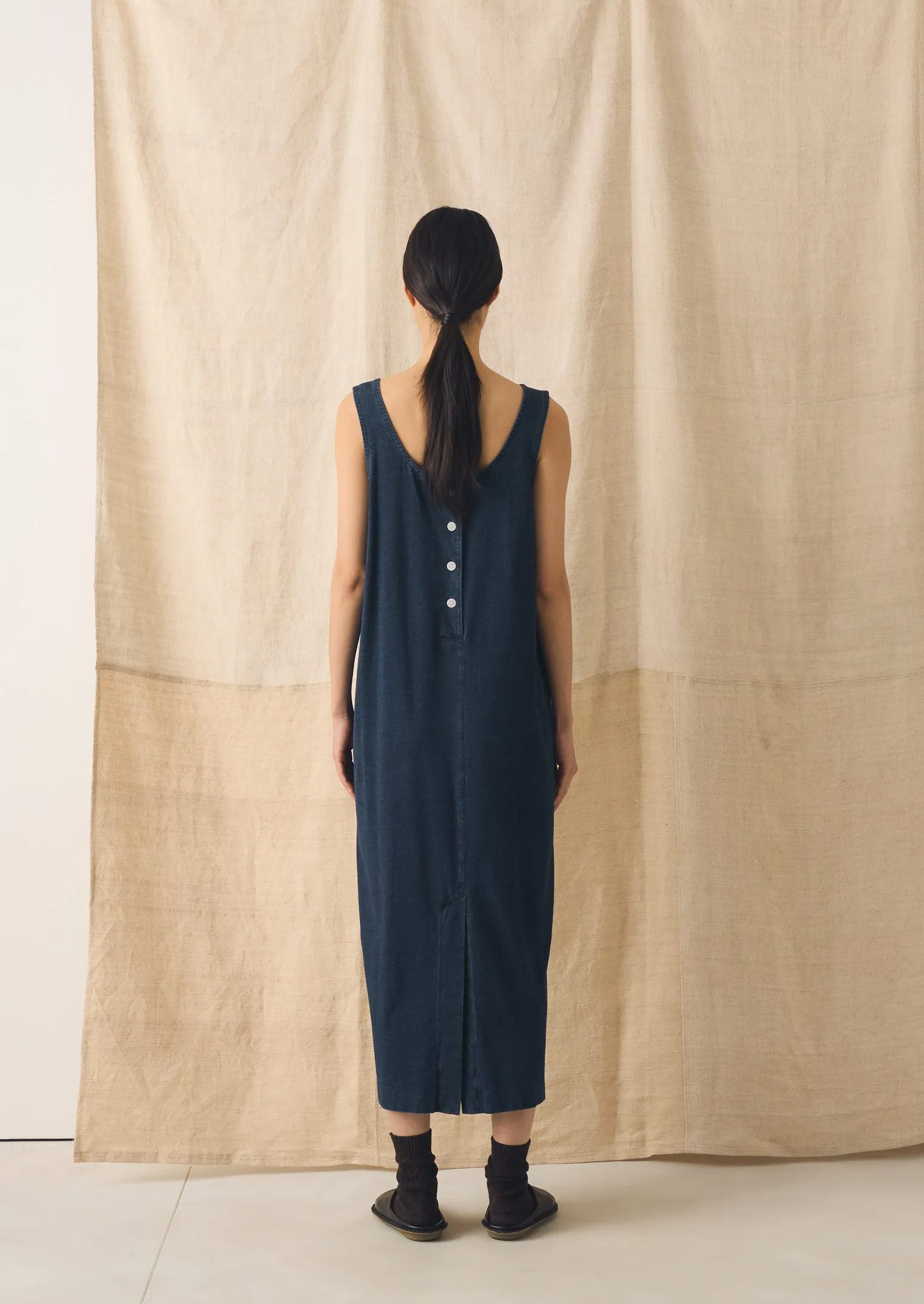 Lydia Jersey Shift Dress | Washed Indigo sold by TOAST product image thumbnail 4
