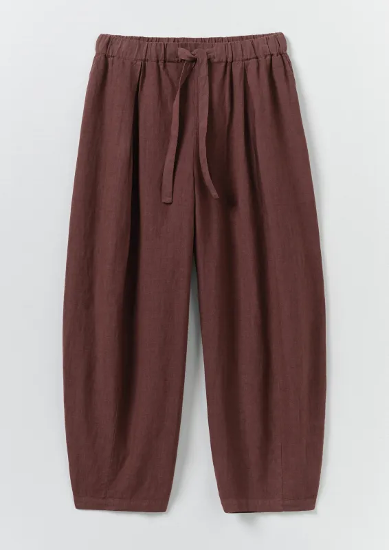 Minako Garment Dyed Linen Trousers | Fig made by TOAST