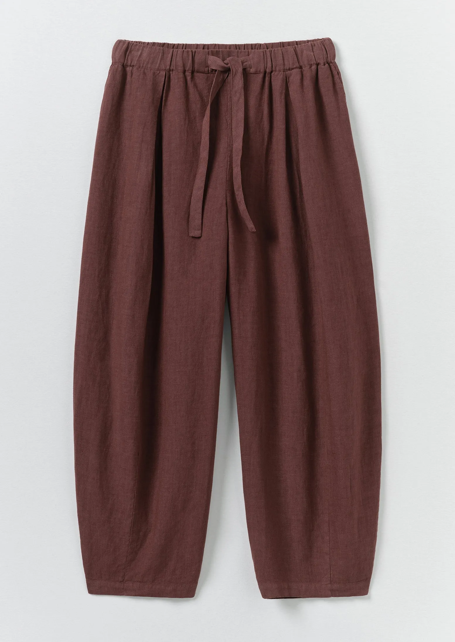 Minako Garment Dyed Linen Trousers | Fig sold by TOAST