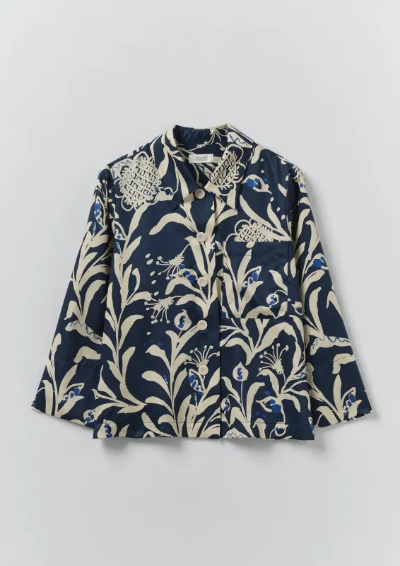 Crockery Print Boxy Shirt | Smalt sold by TOAST
