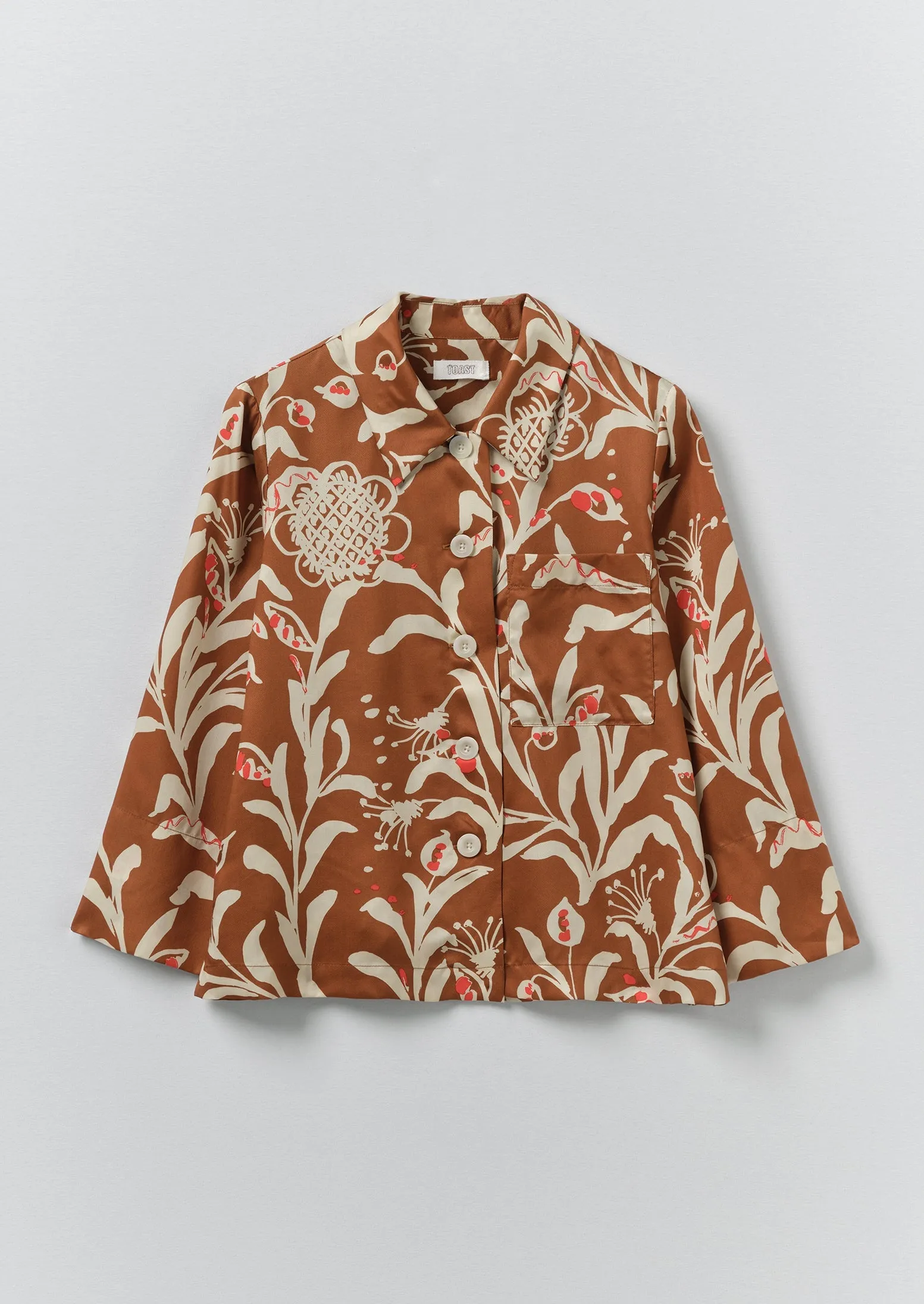 Crockery Print Boxy Shirt | Cinnamon sold by TOAST