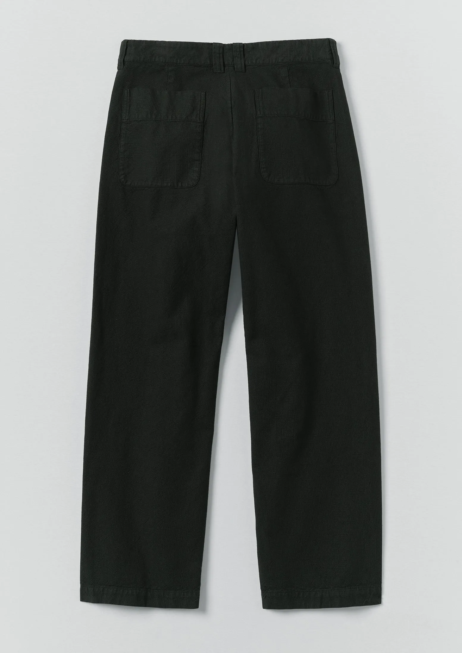 Rory Overdyed Micro Houndstooth Cotton Trousers | Oil Green sold by TOAST product image thumbnail 5