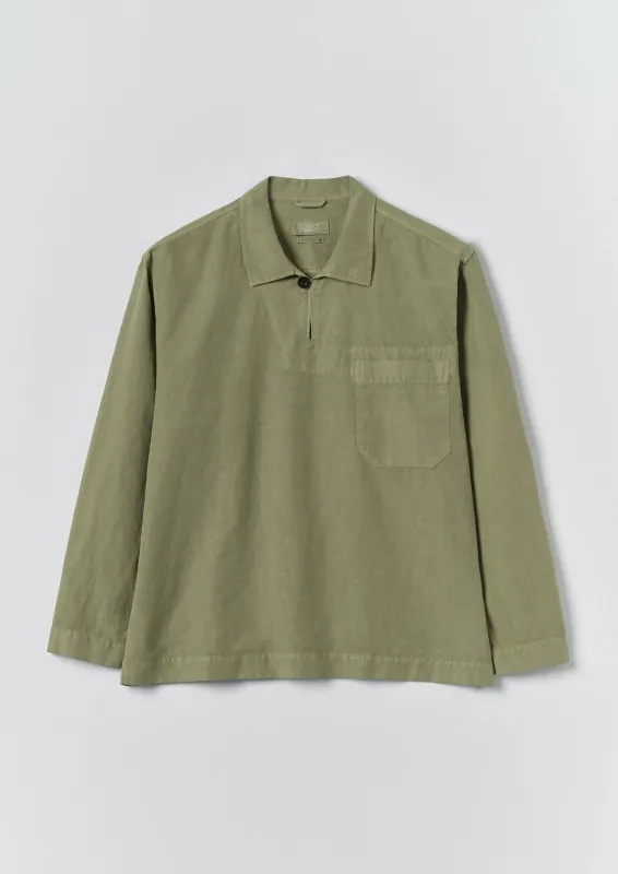 Cotton Linen Pull Over Shirt | Light Sage sold by TOAST