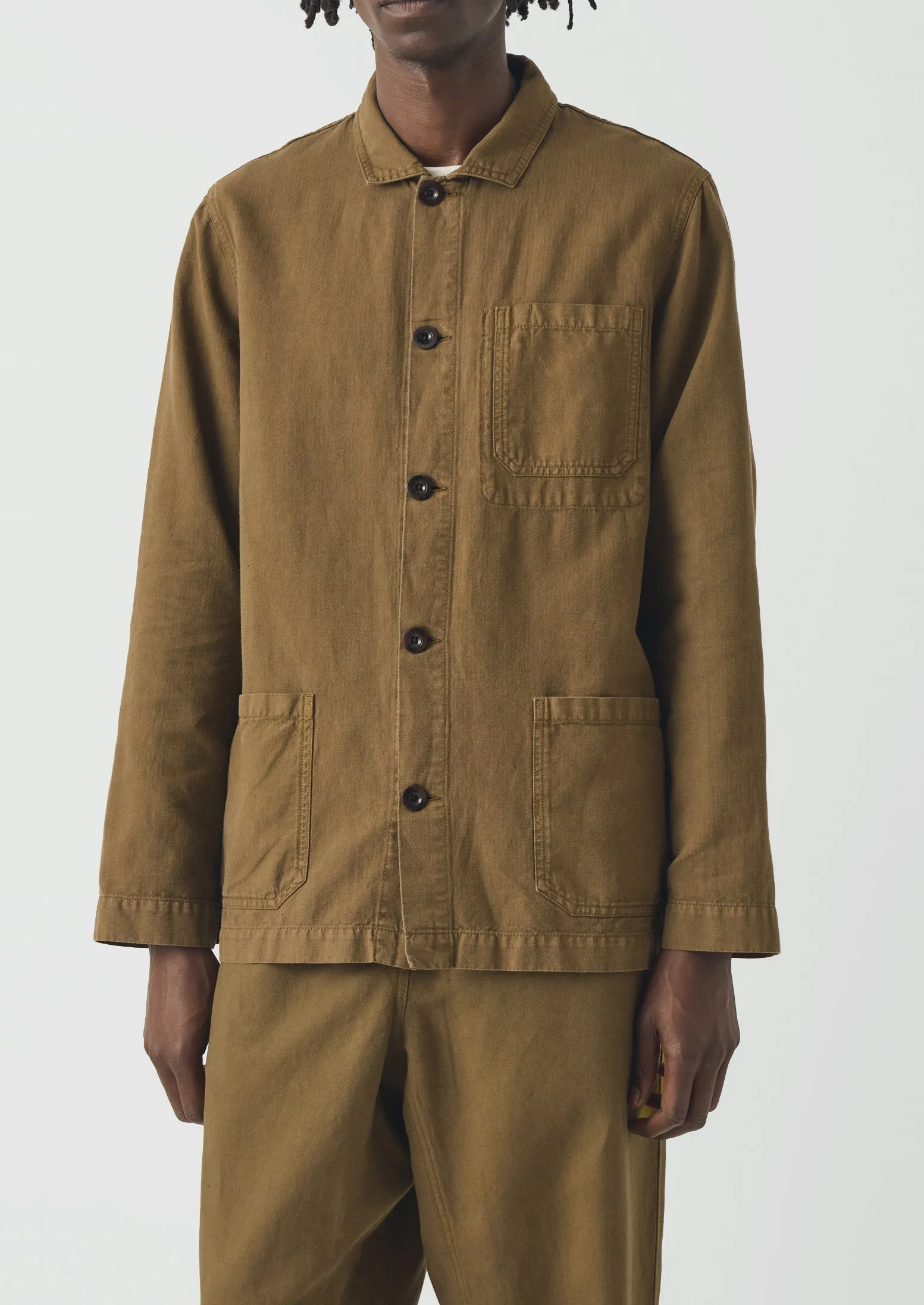 Arlo Garment Dyed Herringbone Jacket | Woodland Green sold by TOAST product image thumbnail 2
