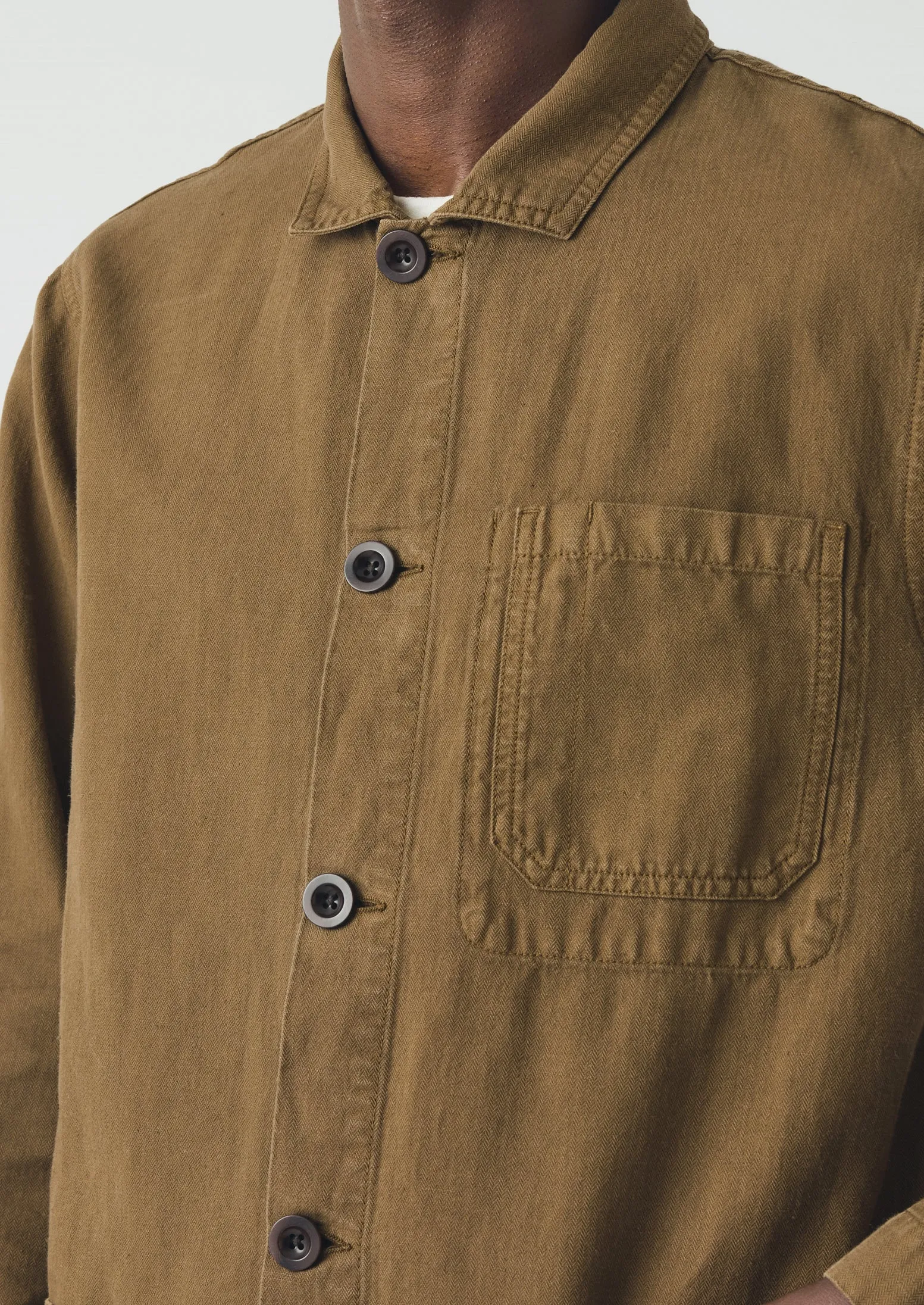 Arlo Garment Dyed Herringbone Jacket | Woodland Green sold by TOAST product image thumbnail 4