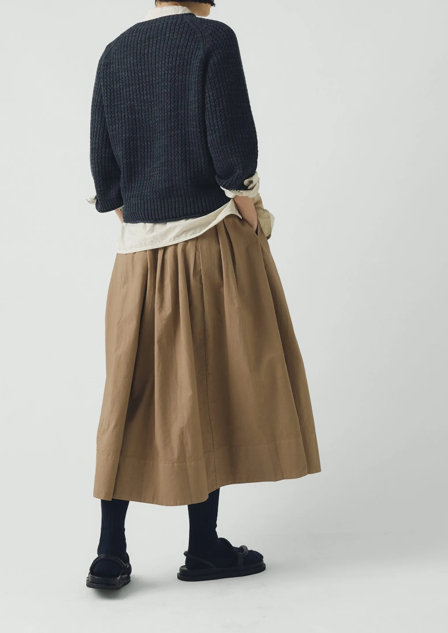 Textured Rib Linen Cotton Sweater | Dark Navy sold by TOAST product image thumbnail 4