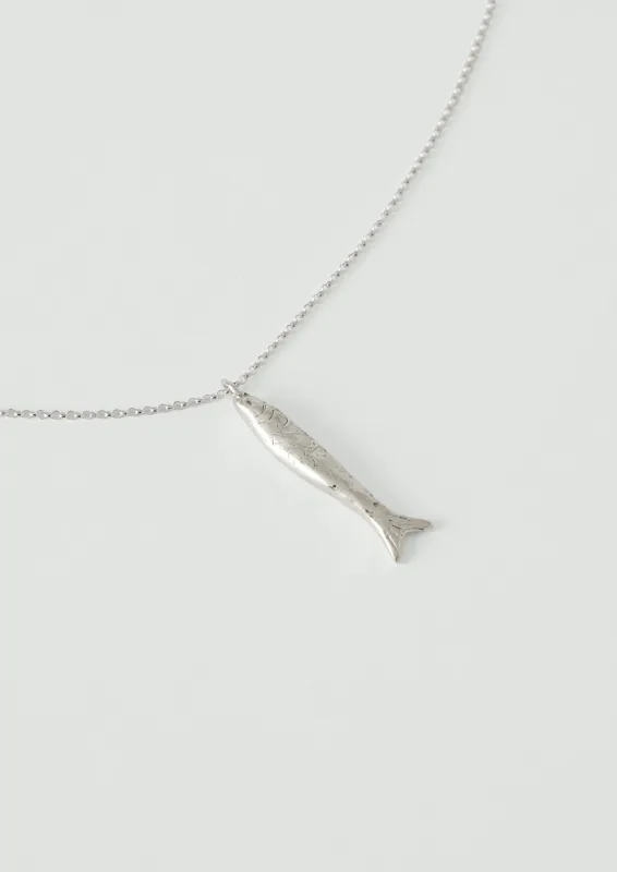 Alba Silver Fish Pendant Necklace | Silver sold by TOAST