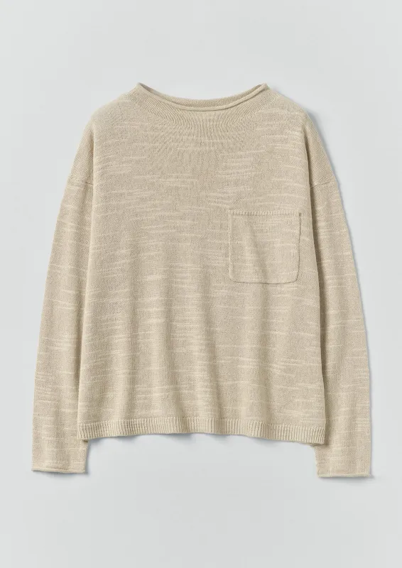 Linen Cotton Fine Knit Sweater | Parchment sold by TOAST