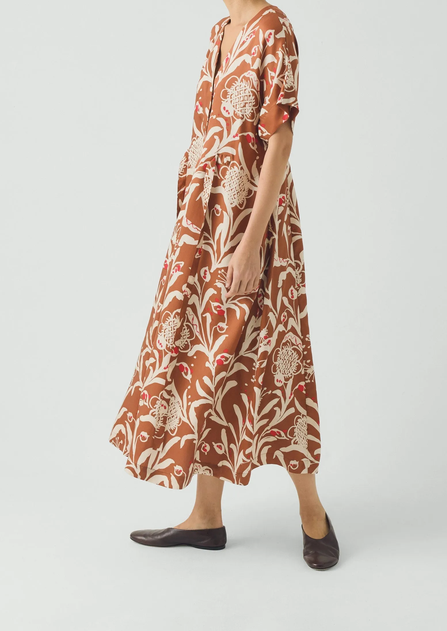 Crockery Print Dress | Cinnamon sold by TOAST product image thumbnail 3