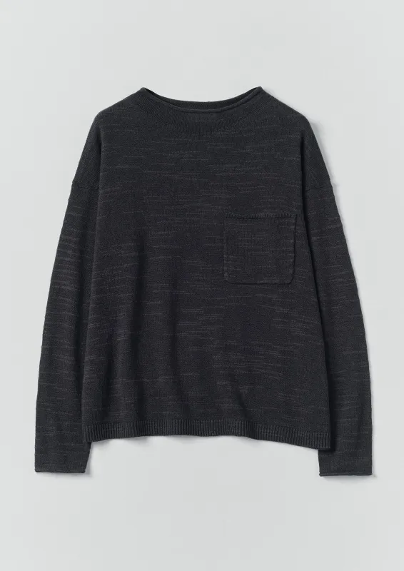 Linen Cotton Fine Knit Sweater | Dark Navy sold by TOAST