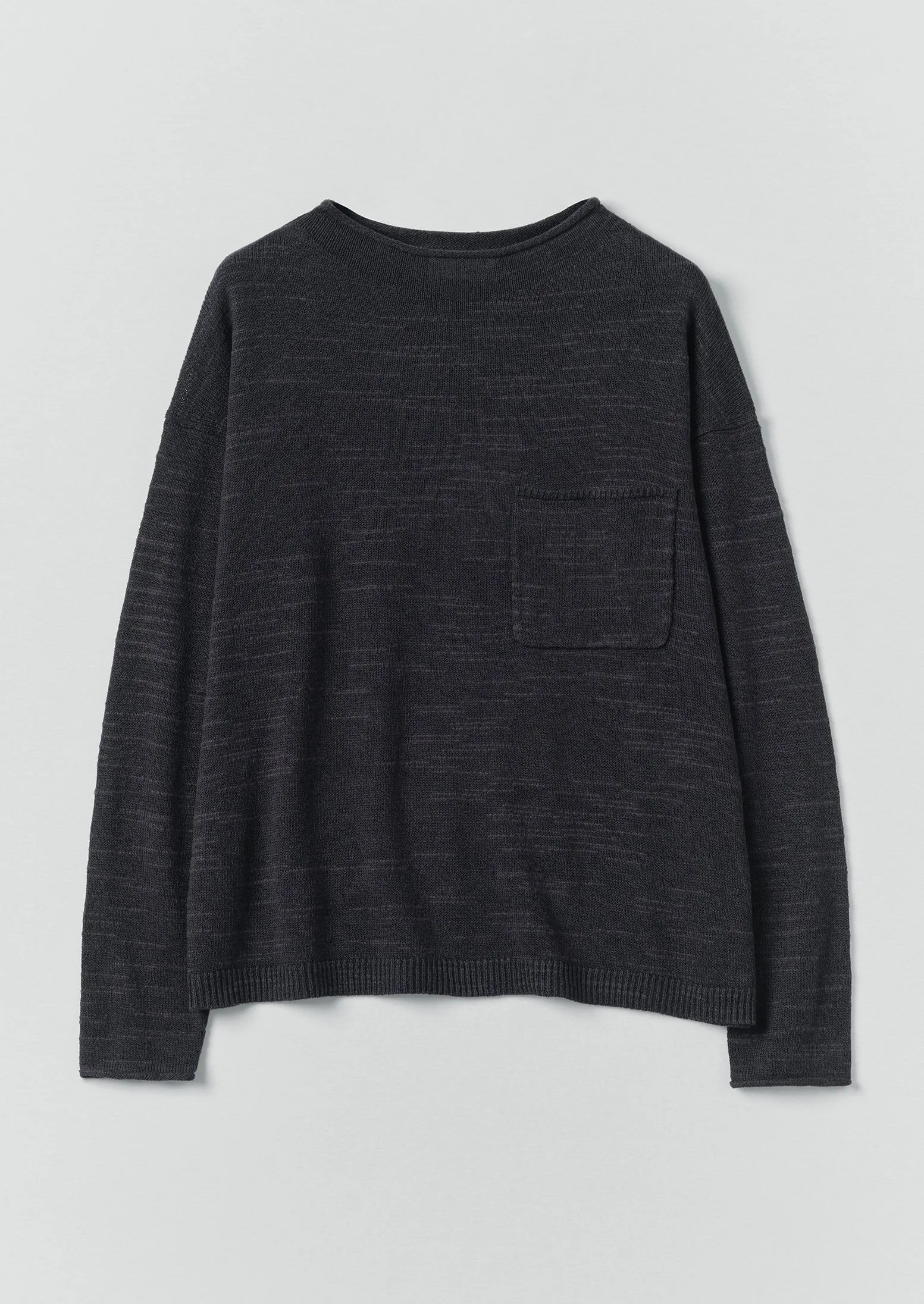Linen Cotton Fine Knit Sweater | Dark Navy sold by TOAST