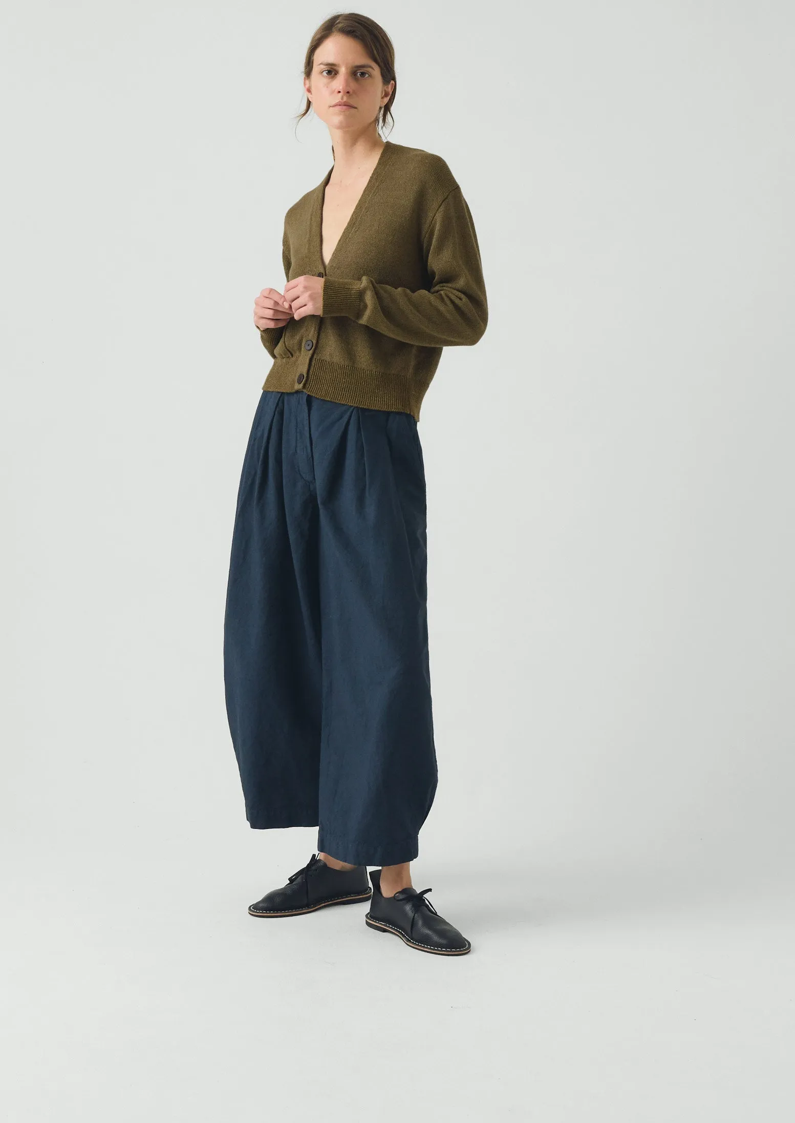 Wool Linen Patch Pocket Cardigan | Old Gold sold by TOAST product image thumbnail 3