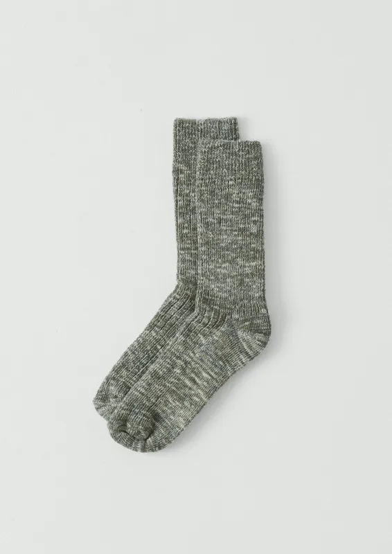 Escuyer Melange Blend Socks | Light Grey sold by TOAST