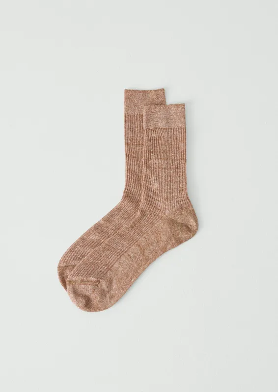 Maria La Rosa Linen Socks | Toffee sold by TOAST