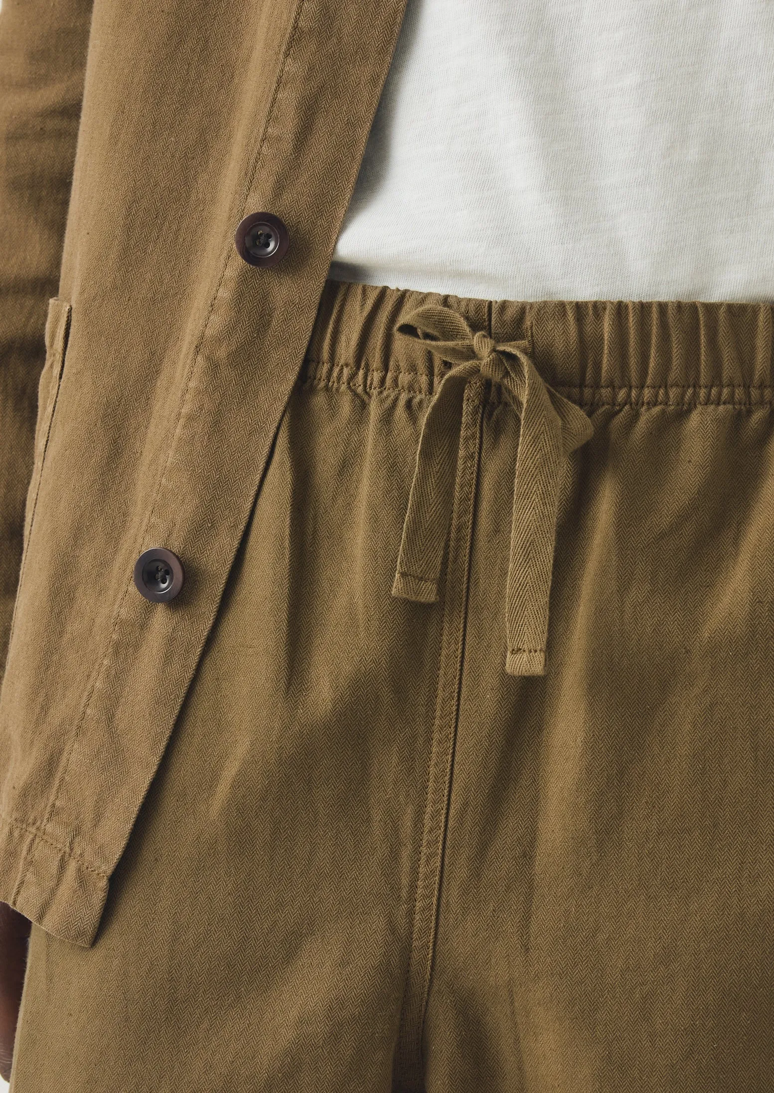 Alfie Garment Dyed Herringbone Trousers | Woodland Green sold by TOAST product image thumbnail 3