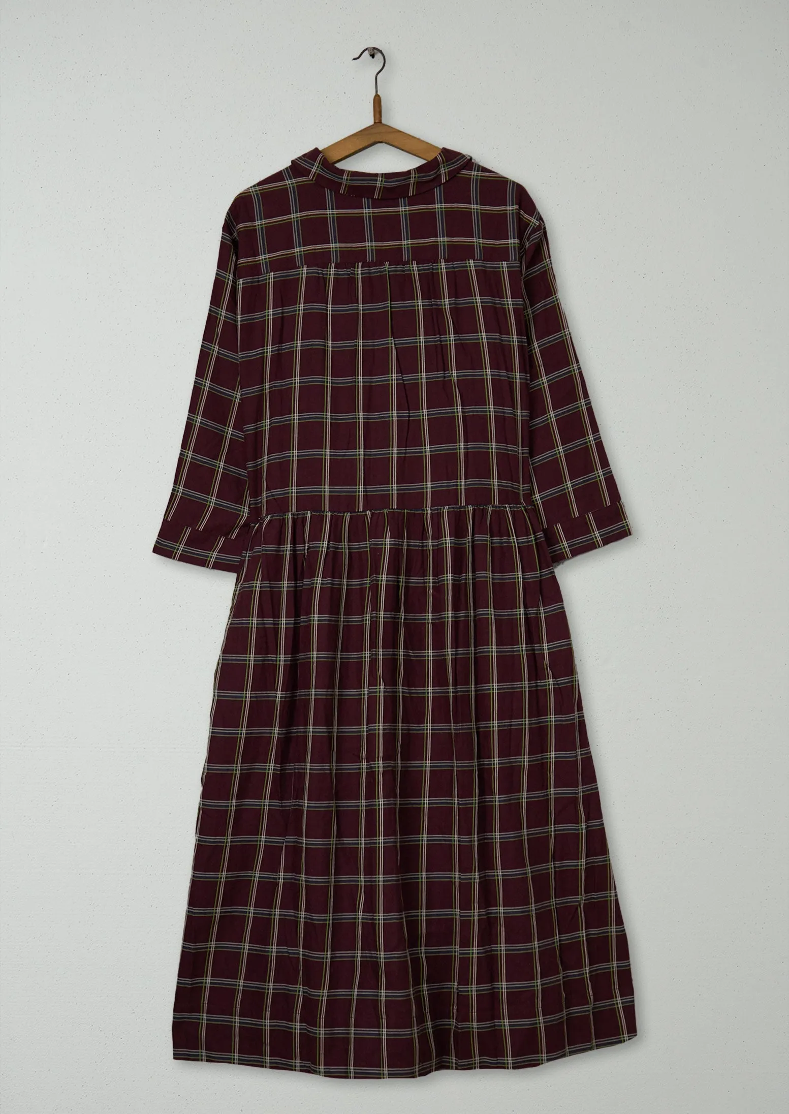 Reworn Cotton Twill Shirt Dress Size 6 (1515) | Deep Plum sold by TOAST product image thumbnail 2