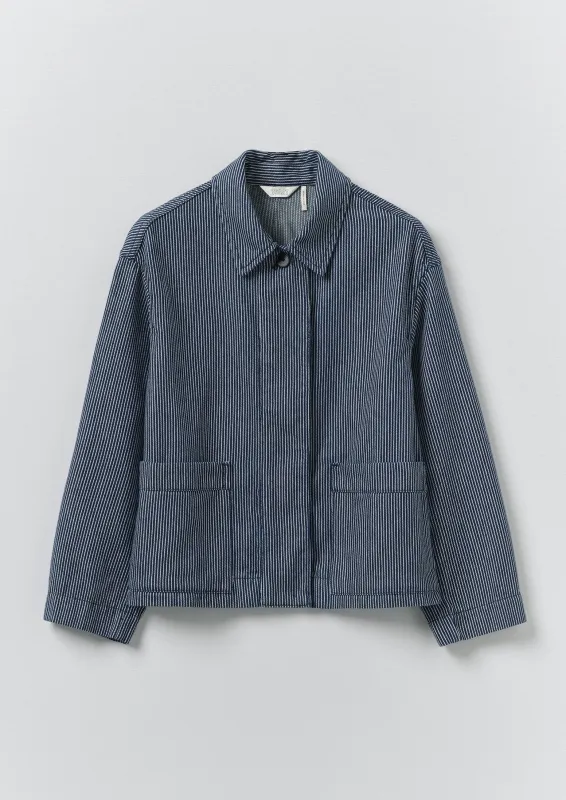 Hickory Stripe Denim Jacket | Ecru/Indigo sold by TOAST