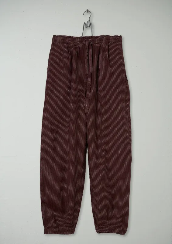 Reworn Sail Stripe Fishermans Trousers Size XXS (1054) | Bitter Chocolate sold by TOAST