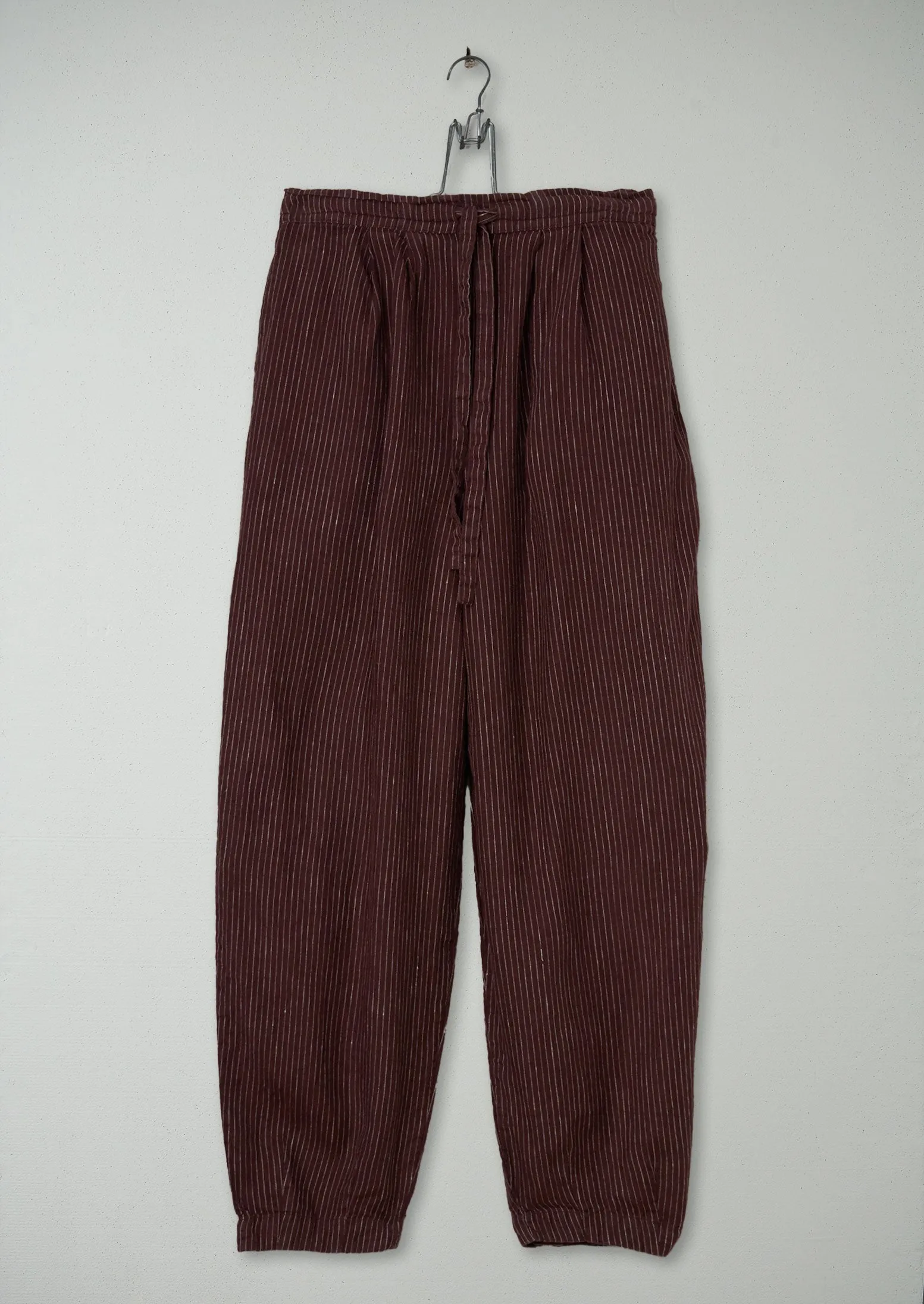 Reworn Sail Stripe Fishermans Trousers Size XXS (1054) | Bitter Chocolate sold by TOAST