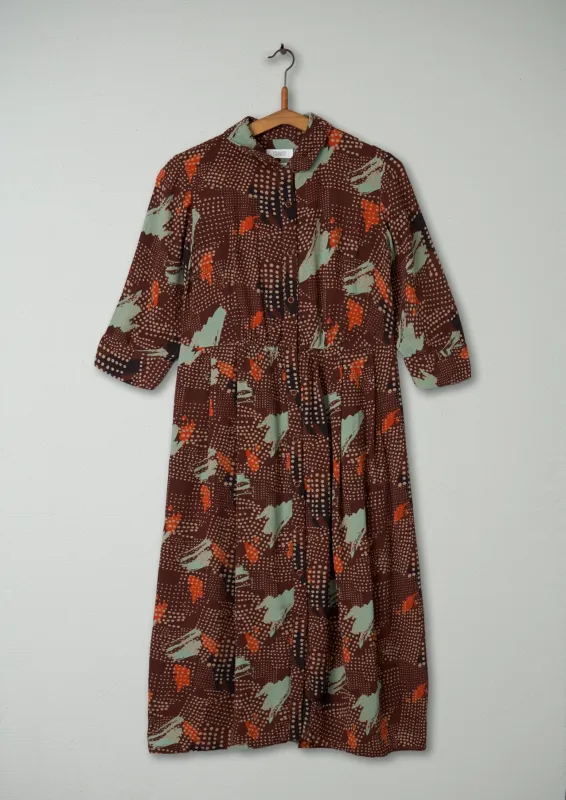 Reworn Crepe Dress Size 4 (1486) | Multi sold by TOAST