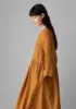 V-Neck Garment Dyed Linen Dress | Caramel sold by TOAST