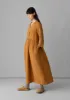 V-Neck Garment Dyed Linen Dress | Caramel sold by TOAST