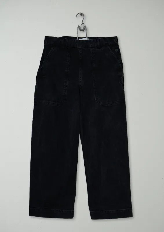 Reworn Side Button Trousers Size 12 (1056) | Black sold by TOAST