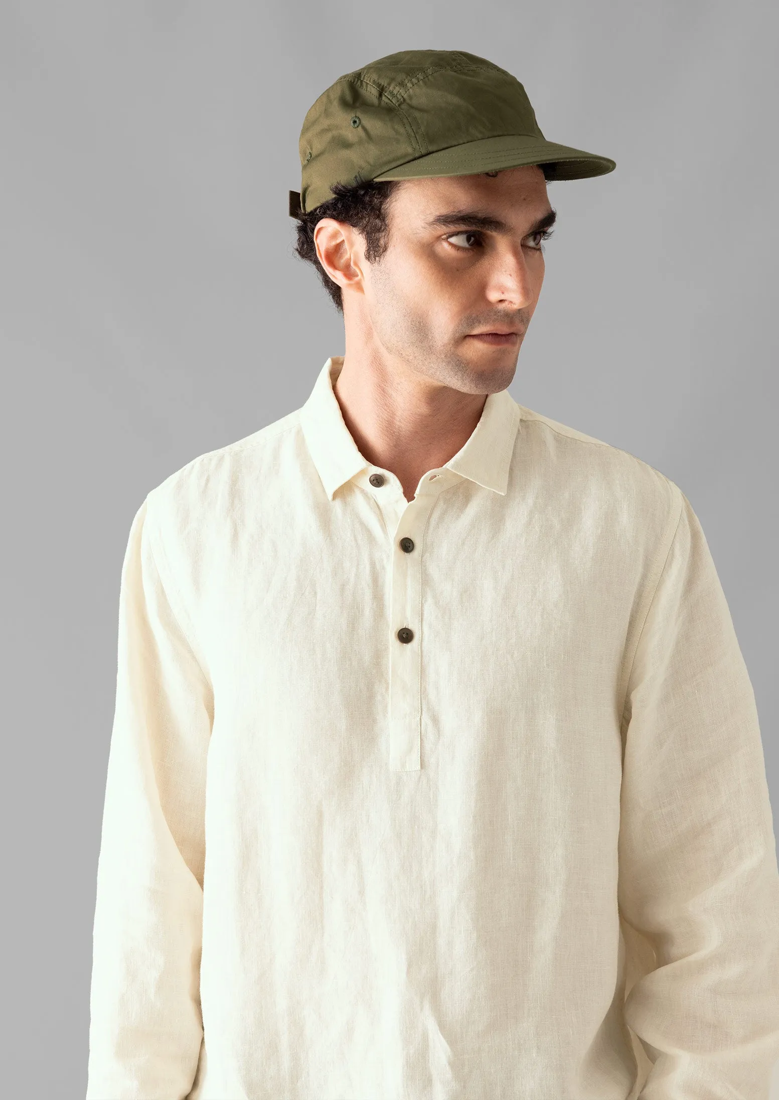 Half Placket Linen Shirt | Parchment sold by TOAST product image thumbnail 2