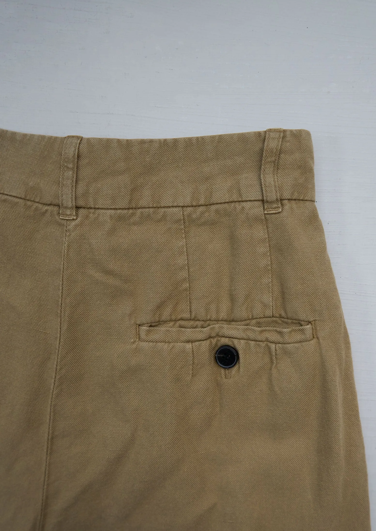Reworn Cotton Linen Wide Leg Trousers Size 6 (1037) | Sand sold by TOAST product image thumbnail 2