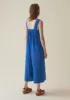 Garment Dyed Linen Pinafore Jumpsuit | Sapphire sold by TOAST