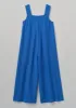 Garment Dyed Linen Pinafore Jumpsuit | Sapphire sold by TOAST