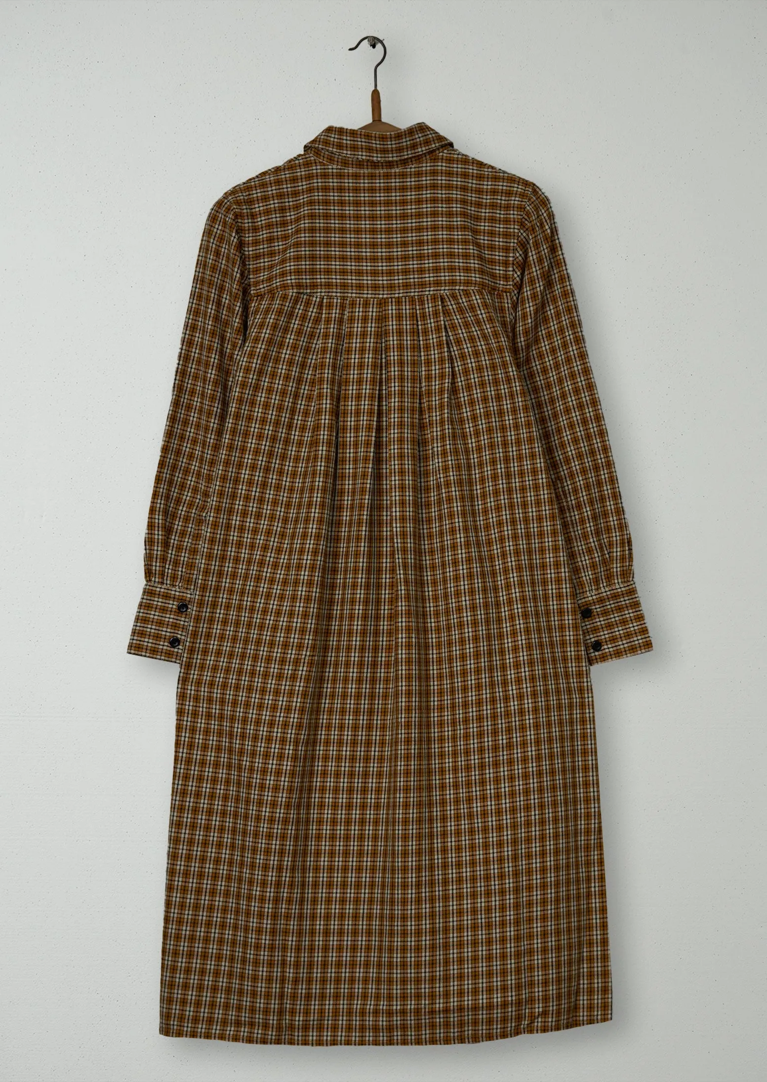 Reworn Check Swingy Shirt Dress Size 6 (1582) | Amber sold by TOAST product image thumbnail 2