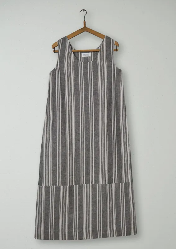 Reworn Ticking Stripe Dress Size 10 (1562) | Multi sold by TOAST
