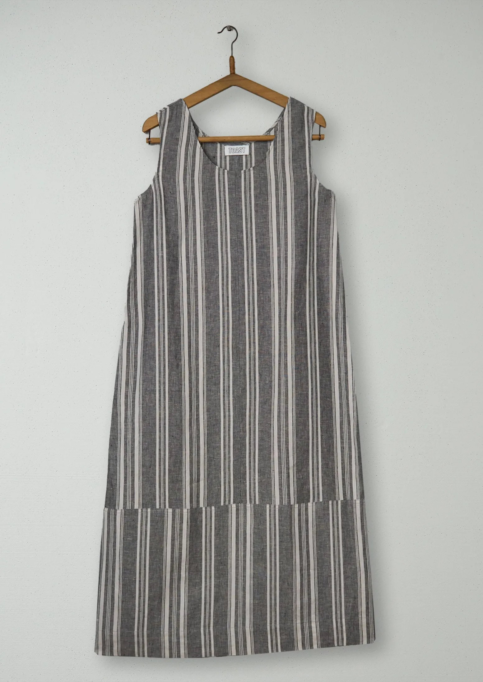 Reworn Ticking Stripe Dress Size 10 (1562) | Multi sold by TOAST
